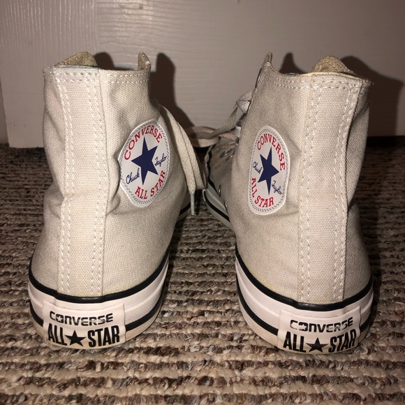 Light Gray High Top Converse - Picture 3 of 4